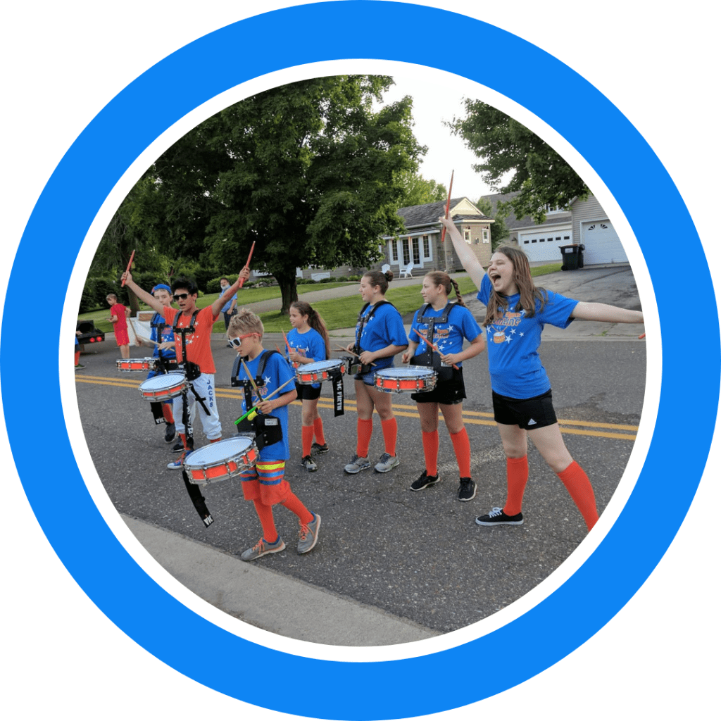 Jr. Jacks performing at a parade